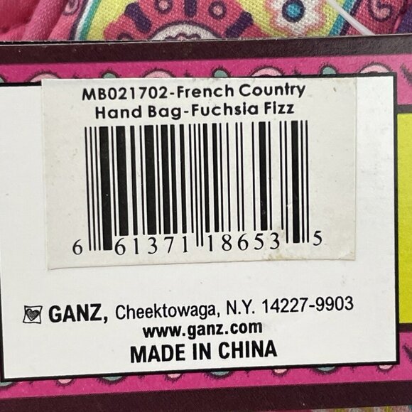 Maggi B Quilted French Country M Paisley Tote Bag Medium 10”x8”x3” Fuchsia Fizz - Picture 7 of 11